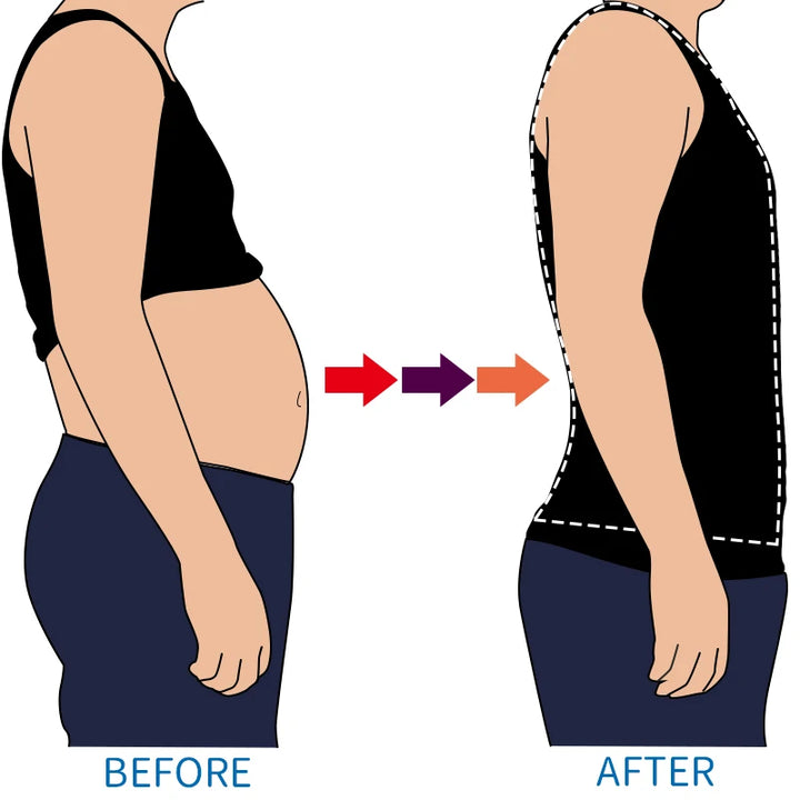 Slim Fit Men’s Waist Trainer – Shaping & Posture Support Vest