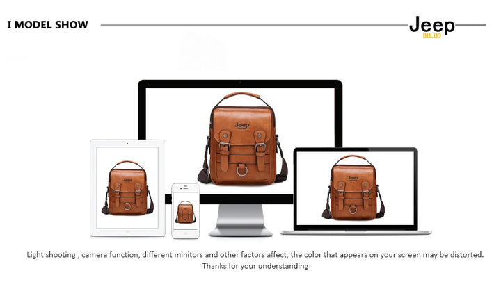 JEEP BULUO Large Leather Satchel – Smart, Durable & Professional