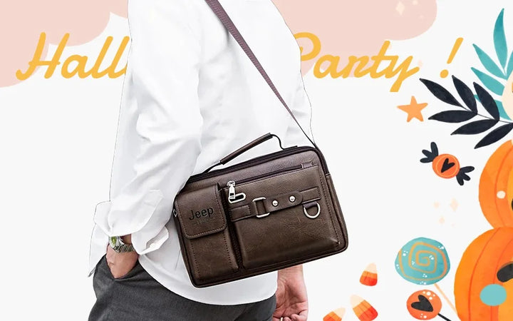 JEEP BULUO Large Leather Satchel – Smart, Durable & Professional